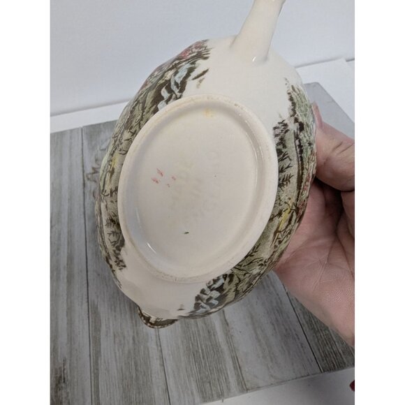 Vintage Johnson Brothers Friendly Village Gravy Boat No Plate - Picture 8 of 10